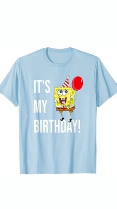 Cute design for the birthday boy or birthday girl to celebrate their special day. Perfect for 3 4 5 6 7 8 9 10 year old bday party. Also a cool design for an 11 12 13 14 15 year old. Lightweight, Classic fit, Double-needle sleeve and bottom hem Birthday Boy, Spongebob Squarepants, Cool Design, Cute Design