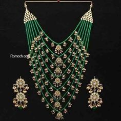 Bridal Jewlery, Colorful Choker, Kundan Jewellery Bridal, Pink Choker, Green Beaded Necklace, Gold Chain Design, Bridal Fashion Jewelry, Bridal Jewellery Indian