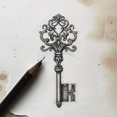 Vibrant Micro Realism Tattoo Master Files Lock And Key Tattoo Designs, Skeletons Tattoo, Padlock Tattoo, Micro Realism Tattoo, Black Lace Tattoo, Skeleton Key Tattoo, Key Tattoo Designs, Micro Realism, Key Tattoos