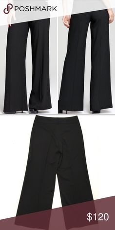 Elie Tahari High Waist Wide Leg Trousers Pants 12 Brand new without tags, gorgeous Elie Tahari high waist wide leg trouser pants in black Size 12 Beautiful all season classic style So flattering on Must have wardrobe staple Check out my other listings to bundle and SAVE!  Measures across when laying flat: Waist: 17” High Waisted Rise: 12” Inseam: 33” Leg opening: 11.5” Elie Tahari Pants Wide Leg Wide Leg Stretch Pantsuit For Office, Stretch Wide Leg Pantsuit For Office, Wide-leg Stretch Pants For Office, Stretch Wide-leg Office Pants, Elegant Stretch Wide Leg Work Pants, Elegant Stretch Wide-leg Work Pants, Tailored Wide-leg Dress Pants With Belt Loops, Tailored High-waisted Wide Leg Pants With Elastic Waistband, Black High-waisted Dress Pants With Belt Loops