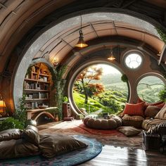 Hobbit houses.  Modern guest houses in the style of Hobbit houses Hobbit Hotel, Hobbit Houses Diy, Hobbit House Plans, Tudor Aesthetic, Hobbit Village, Hobbit Life