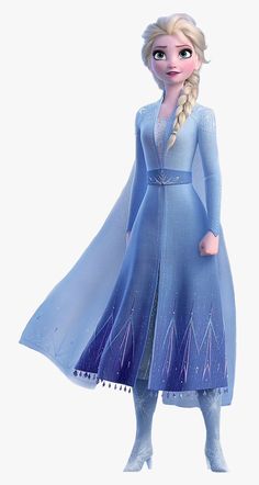 the frozen queen is dressed in blue