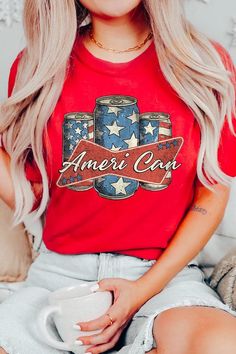 Ameri Can 4th Of July Graphic T Shirts.Unisex Crew Neck Short Sleeve Tees.Crafted from premium materials, tailored to your lifestyle, ensuring a comfortable fit for any occasion.Family Group Uniforms Birthday Party Gift Concert Festival Events.High Quality Direct To Film Printed Graphic Design.100%COTTON,HEATHER(52%COTTON,48%POLY),ATH.HEATHER,BLACK HEATHER(90%COTTON,10%POLY)NICARAGUAMade In: Nicaragua Pants Gift, Concert Festival, Fireworks Display, Film Prints, Patriotic Shirts, Graphic Tops, Birthday Party Gift, Graphic Design Print, Bold Graphics