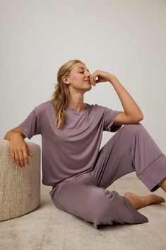 Workout Outfits Aesthetic, Mens Silk Pajamas, Embroidered Pajamas, Trouser Co Ord, Cozy Pajamas, Athleisure Fashion, Pajama Bottoms, Wide Waistband, Running Errands