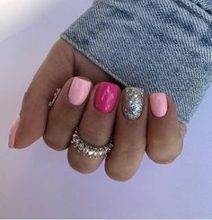 Fake Acrylic Nails, Short Press On Nails, Nails For Women, Nail Forms, Holographic Nails, Stick On Nails