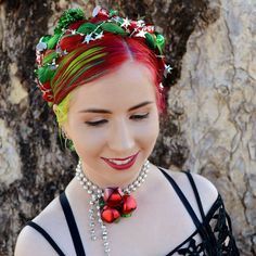 Christmas Couture, Hair Competition, Goth Hairstyles, Christmas Party Hairstyles, Kawaii Hair, Best Hair Dye, Colourful Hair, Multi Colored Hair