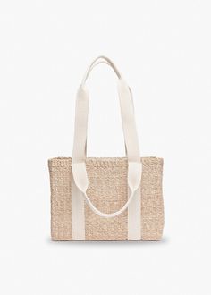 Carry it by the top handles for a classic look, or sling it over your shoulder. Our Mini Cherry tote is the ultimate in style and practicality. Handcrafted from all-natural straw. Features dual cotton handles. Measures 10.5” W x 8” H x 4” D with a 6.5"/11” handle drop. Tan Leather Sandals, Envelope Clutch Bag, Straw Clutch, Straw Tote Bag, Straw Tote, Envelope Clutch, Vegetable Tanned Leather, Mommy And Me, Hat Hairstyles