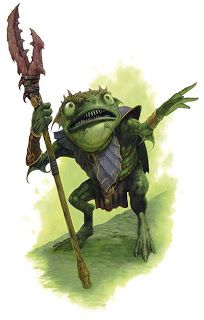 an illustration of a frog holding a spear