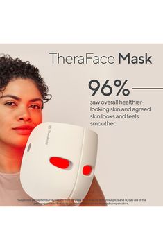 What it is: An LED light-therapy and vibration mask that will guide you through science-backed treatments for overall healthier-looking skin.What it does: The TheraFace Mask has three LED light-therapy wavelength options: Red, Red + InfraredB and Blue. It features 648 multicolor LED lights around the face, eight vibration motors around the eyes and the nine vibration motors on the top and back of the head. Face and head vibration therapy accompanies LED light treatment during Red and Red + Infra Infared Lights, Red Led Light Therapy, Face Laser, Led Light Therapy Mask, Blue Light Therapy, Light Mask, Light Therapy Mask, Led Face Mask, Led Therapy