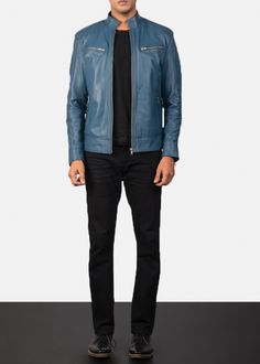 The first thing you notice is the interesting and eye-catching colour of this awesome Mack Blue Leather Biker Jacket. Moving onto some of its many features, you are sure to enjoy it's simplistic design elements and the soft semi-aniline finish sheepskin leather from which it is made. Add on the quilted viscose lining, the band style collar as well as zippered sleeves and front closure. Classic Blue Long Sleeve Leather Jacket, Blue Fitted Moto Leather Jacket, Fitted Blue Leather Biker Jacket, Blue Fitted Biker Leather Jacket, Fitted Blue Biker Leather Jacket, Blue Leather Moto Outerwear, Blue Leather Outerwear For Fall, Fitted Blue Leather Outerwear, Classic Blue Leather Outerwear