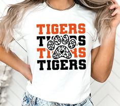 Diy Shirt Printing, School Merch, Cricket Maker, Tigers Svg, Shirts Vinyl, Job Tips, Witch Clipart, Cheer Svg, Cricut Shirts