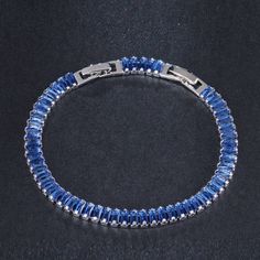 Condition: Brand New Item Type: Bracelet Material: Zircon Metal Type: Copper Stone Color: Royal Blue Metal Color: Silver Gender: Women Length: 7.1+1 Inches Blue Tennis Bracelet Bangle For Gift, Royal Blue Fashion, Shiny Bracelets, Metal Color, New Item, Blue Fashion, Womens Jewelry Bracelets, Fashion Statement, Stone Color