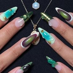 ADDI | Using @southtxnailsupply NEW JELLY SCULPT in digital noir & aqua surge ##apresgelx #gelxnails #gelxnails #nailinspo #longbeachnails… | Instagram La Nails, Nails Now, Mermaid Nails, Beach Nails, Birthday Nails, Chrome Nails, Fire Nails, Flower Nails