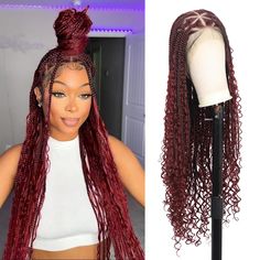 Braided Headband Styles You Need to Try This Season Afro Braided Hairstyles, Braids Quick, Boho Braid, Large Box Braids, Braids Wigs, Individual Braids, Boho Hairstyle, Braid Wig