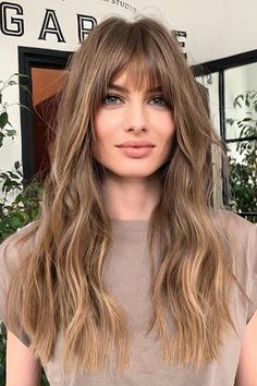 Marietta Human Hair Wig Styles Wigs Wavy Hair And Bangs, Long Haircuts With Bangs, European Hair, Long Hair With Bangs, Haircuts For Fine Hair, Trending Haircuts, Haircuts For Long Hair, Haircuts With Bangs, Long Hair Cuts