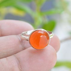 Natural Carnelian Ring, 925 Sterling Silver Ring, Carnelian 11x11mm Round Shape Silver Ring, Handmade Ring, Gemstone Ring, Gift Ideas  ----------------------------------------------------------------------------------------------------------------------------------------------------Metal: Solid 925 Sterling SilverStone Detail :Natural Carnelian Size-11x11 mmShape-Round Cabochon ----------------------------------------------------------------------------------------------------------------------- Ring Gift Ideas, Ametrine Ring, Friendship Rings, Bezel Set Ring, Ring Bezel, Carnelian Ring, For Her, Bezel Ring, Labradorite Ring