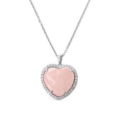 Beautiful Rose Quartz & diamond halo, heart shaped pendant necklace, dainty love diamond pendant necklace Product details: - Center Rose Quartz heart cabochon - 15mm. Rose Quartz is known as a romance stone, Rose Quartz can be used to attract love. - Natural diamonds, 0.3 carat, F color, VS clarity. - Pendant size Diamond Cabochon Necklace For Anniversary, Elegant Heart Gemstone Necklace For Valentine's Day, White Gold Cabochon Necklaces For Wedding, Heart Cut Necklace With Halo Setting For Gift, White Gold Cabochon Necklace For Wedding, Anniversary White Gold Cabochon Necklace, Oval Diamond Necklace For Valentine's Day, Valentine's Day Gift Necklace With Halo Setting, Valentine's Day Anniversary Necklace With Halo Setting