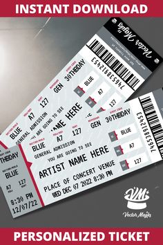 concert ticket, concert ticket gift surprise ideas, concert voucher, concert keepsake, printable ticket, concert ticket template, Etsy How To Give Concert Tickets As A Gift Cute Ideas, Concert Tickets Gift Surprise, Concert Ticket Gift Surprise Ideas, Gift Surprise Ideas, Fake Concert Ticket, Concert Ticket Design, Concert Ticket Display, Ticket Display