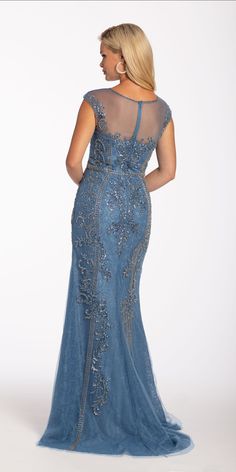 Ready to slip into something sparkling? Then you need this long evening dress! With its jewel illusion neckline, elegant cap sleeves, fitted beaded bodice, and illusion back, this long prom dress is picture-perfect. Also wear it as a wedding guest dress. Add on rose gold accessories to match. Unique Prom Dresses Long, Petite Evening Dresses, Petite Prom Dress, Rose Gold Accessories, Special Event Dresses, Long Evening Dress, Homecoming Dresses Long, Evening Dresses Short, Evening Dresses Plus Size