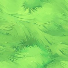 a green background with lots of feathers on it