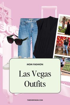 las vegas outfits for mom fashion and shopping in las vegas, usa with text overlay