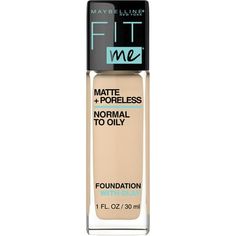 Maybelline Fit Me Matte + Poreless Liquid Foundation Makeup 122 Creamy Beige Looking for the perfect foundation fit Maybelline New York Fit Me Matte Poreless Liquid Foundation is all about fitting your skin tone and texture. Ideal for normal to oily skin types the matte foundation acirc ultra-lightweight formula features flexible micro-powders to control shine and blur pores throughout the day. With its medium coverage the liquid foundation leaves a natural finish on the skin that is never flat Fit Me Foundation, Best Drugstore Foundation, Fit Me Matte And Poreless, Foundation With Spf, Moisturizing Foundation, New York Fits, Oil Free Foundation, Liquid Oil, Maybelline Makeup