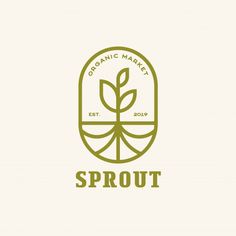 the logo for organic market sprout