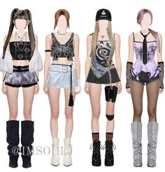 Girl Group Outfits, Aespa Itzy, Futuristic Outfits, Kpop Fits, Group Outfits, K Pop Girl