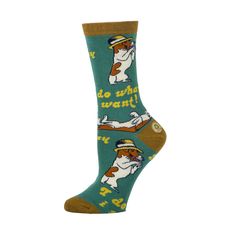 A dog gonna do what a dog want to do Women Crew Socks, Do What You Want, Wearing A Hat