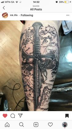 Tolkien Tattoo, Lotr Tattoo, Rings Tattoo, Map Tattoo, Lord Of The Rings Tattoo, Nerdy Tattoos, Knight Tattoo, Knife Tattoo, Map Tattoos