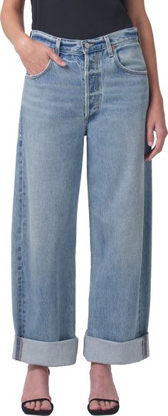 Citizens of Humanity Ayla Baggy Organic Cotton Wide Leg Jeans | Nordstrom