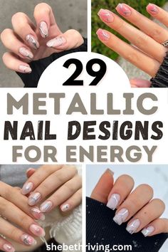 Metallic Nail Designs Nail Art Ideas, Nails Designs, Nail Trends