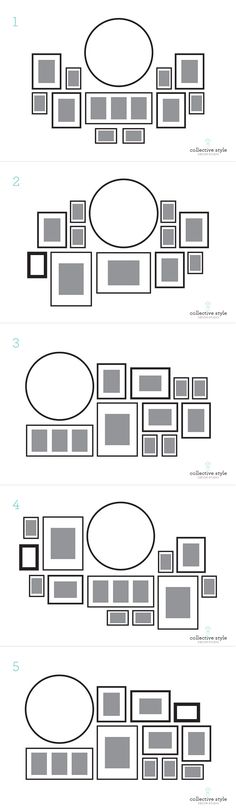 the diagram shows how to use different shapes and sizes for each piece of art work