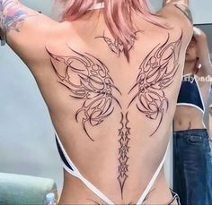 20 top Tattoos Cyber ideas in 2024 Spine Tats, Backpiece Tattoo, Spine Tattoos For Women, Red Tattoos, Back Tattoo Women, Subtle Tattoos, Spine Tattoos, Black Ink Tattoos, Elegant Tattoos