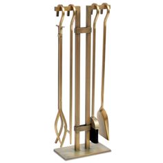 Pilgrim 10 4-Piece Burnished Brass Sinclair Tool Set Fireplace Tool, Fireplace Tool Set, Burnished Brass, 20 Pounds, San Francisco Bay, San Francisco Bay Area, Fireplace Accessories, Tool Set, Bay Area