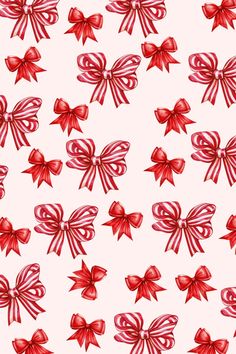 red bows on a white background for wallpaper or wrapping paper, all tied up and ready to be used