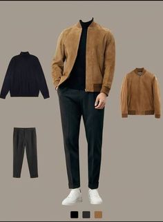 Winter Semi Formal Outfit Men, Mens Styling Tips, Slacks Outfit Casual Men, Classy Outfits Men 2024, Beige Jacket Outfit Men, Beige Pants Outfit Men, Men Formal Outfit Classy, Mens Cardigan Outfit, Winter Outfit Casual