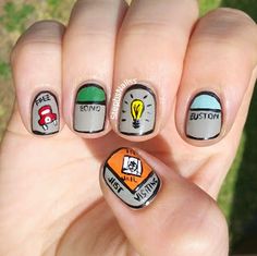 StephsNailss: Monopoly Nails! Monopoly Party, Hair Glam, Awesome Nails, Popular Culture, A Holiday, Monopoly, Pretty Nails, Cute Nails