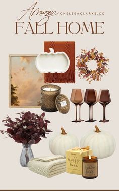 there are many items that can be found in the fall home decor