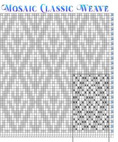 a cross stitch pattern with the words mosaic classic weave