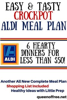 an ad for the aldi meal plan