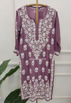 DESCRIPTION ▪ Fabric: Modal ▪ Sleeves: 3/4 Sleeves ▪ Style: Straight Kurti ▪ Length: 44-46 Inches ▪ Occasions: Casual Wear, Office Wear, Festive Wear ▪ Garment Care: Hand Wash Only ▪ Net Content: Only Kurti Net Kurti, Chikan Kurta, Printed Kurti Designs, Design Kurta, Style Kurti, Straight Kurti, Sleeves Style, Printed Kurti, Festive Wear