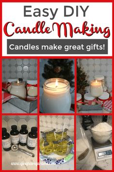 candles make great gifts for the holiday season and are easy to make with just a few simple ingredients