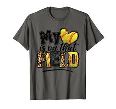 PRICES MAY VARY. My heart is on that Field Softball Leopard Shirt Softball Mom T-Shirt Make a great gift for mom at Mother's Day, Birthday, Anniversary, Thanksgiving, Father's Day, Christmas, Valentine's Day, Easter Day, Anniversary, New Year Lightweight, Classic fit, Double-needle sleeve and bottom hem Softball Shirt Designs, Softball Mom Shirts, Softball Shirt, Leopard Shirt, Softball Mom, Great Gifts For Mom, Easter Day, Family Outfits, Birthday Anniversary