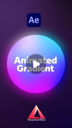 an animated video screen with the words animation gradent in white and blue on it