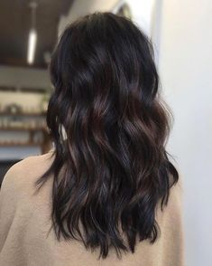 Soft Black Hair Color, Hair Color Brown Eyes, Soft Black Hair, Modern Haircuts, Black Hair Color, Brown Hair Balayage, Hair Color For Women