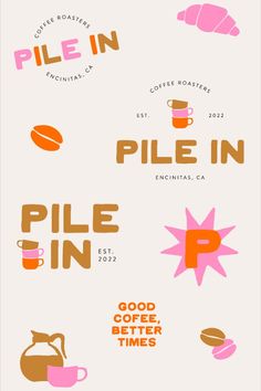 Bright, welcoming, fun coffee shop branding graphic design Logos Vintage, Design Club, Coffee Shop Logo, Beautiful Logos Design, Logos Ideas, Restaurant Logo, Coffee Logo