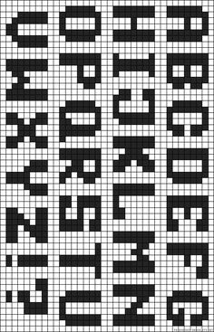 a cross stitch pattern with the letters d and f in black, white and grey