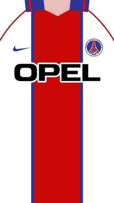 the new nike home jersey for the paris saint - germains soccer team is shown in red, white and blue