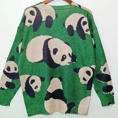 This Is Actually A Plus Printed Art Sweater, Nice Lightweight Soft Material. I Am Loving The Sweaters, They Are Such A Soft Polyester With A Printed Design On Top. Plus 1xl-3xl Lightweight. I Have Them In So Many Fun Designs, Keep Your Eyes Out! Panda Sweater, Art Sweater, Plus Size Patterns, Tank Outfit, I Am Loving, Printed Art, Long Pullover, Pet Costumes, Plus Size Kleidung